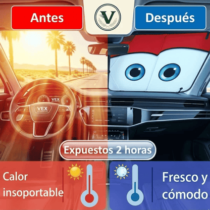 Parasol Ojos Cars: Escudo Térmico para tu Coche